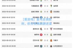 【爱游戏】皇马逆袭胜利，积分榜再刷新记录